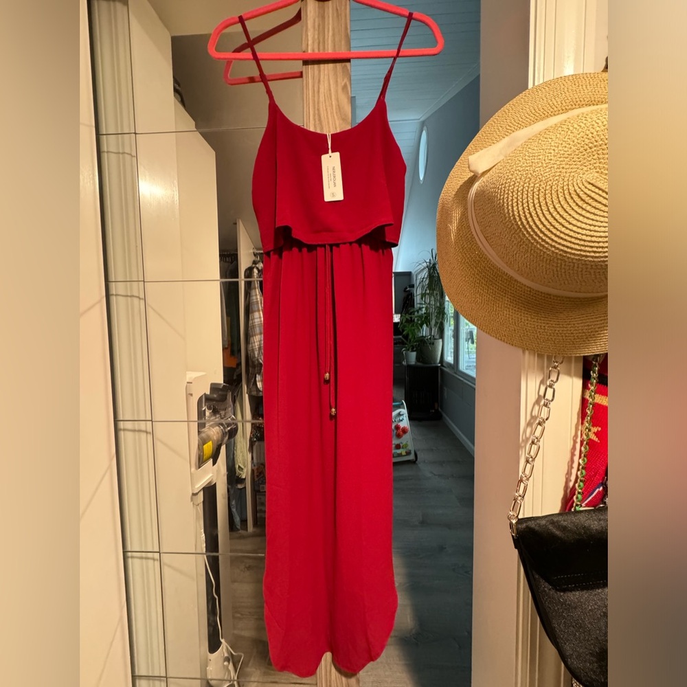 Brand new red summer dress with tag. Size S
